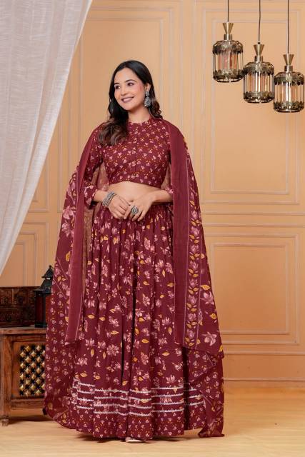 Mul Cotton matte Shade Comfort Fit Lehenga Set