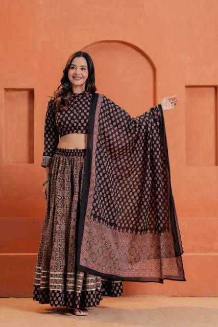 Monochrome shade Cotton Lehenga Set