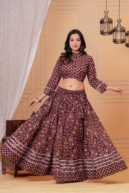 Almond Lehenga set