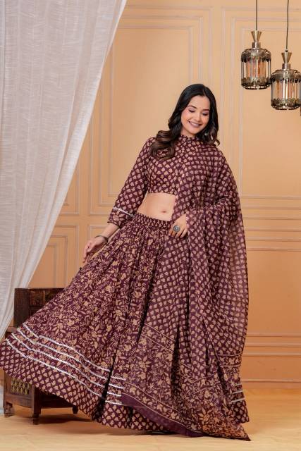 Almond Lehenga set