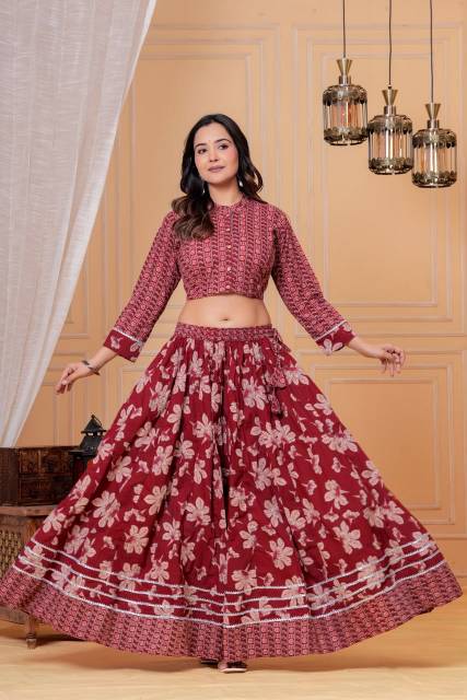 Red floral Lehenga Set