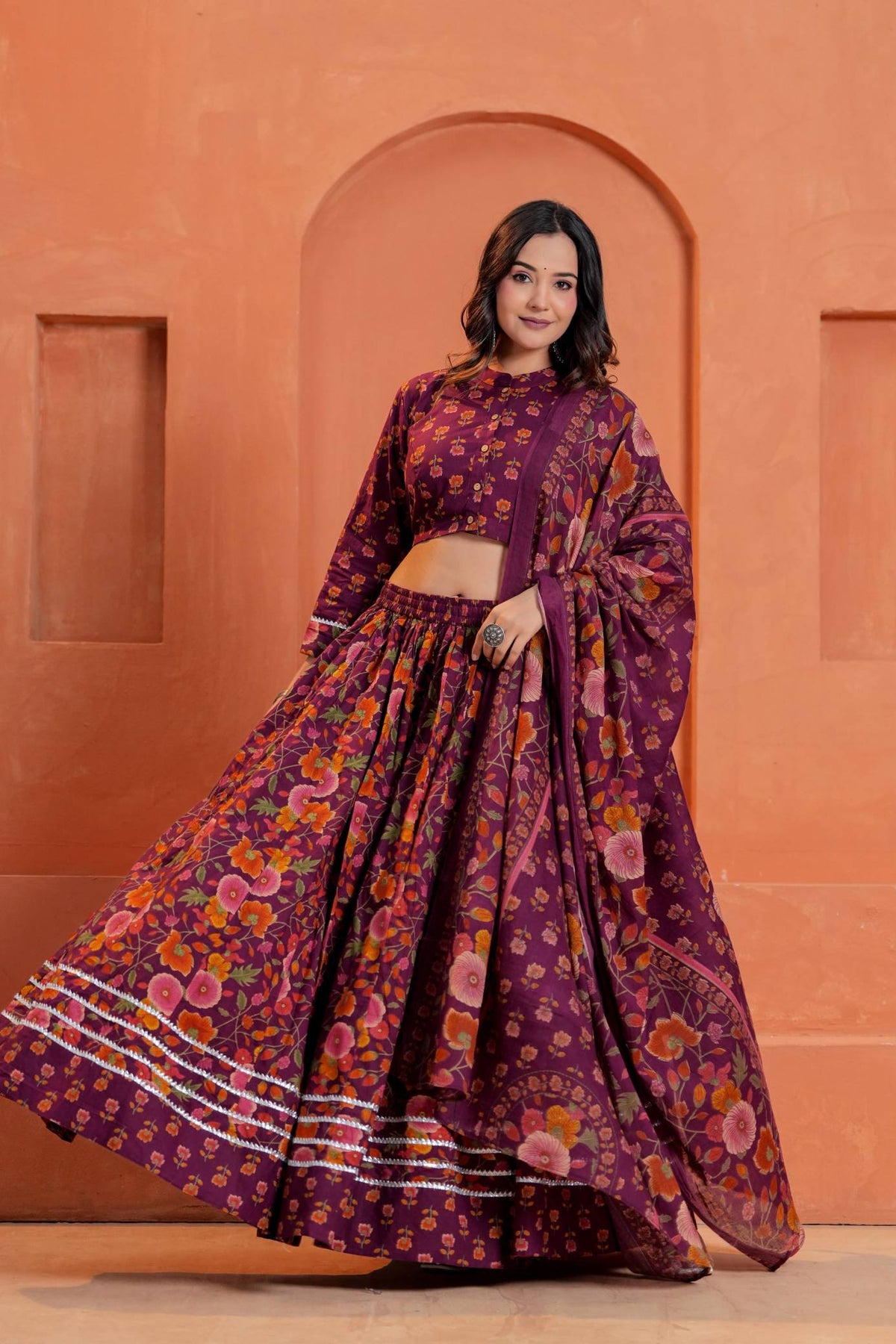 Mul Mul Lehenga Set