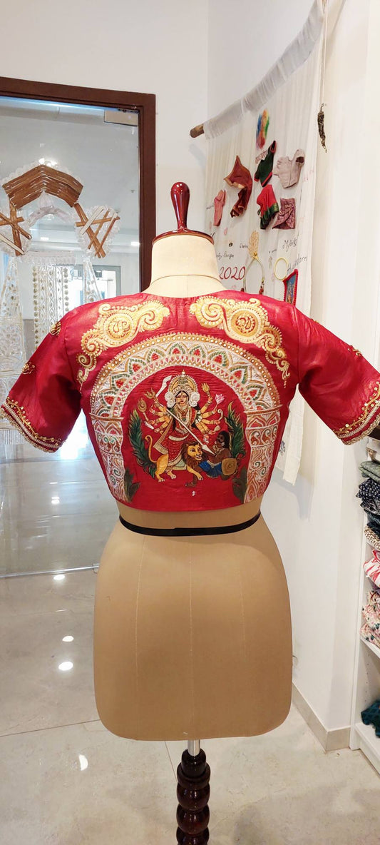 Durga Blouse Sindur khela