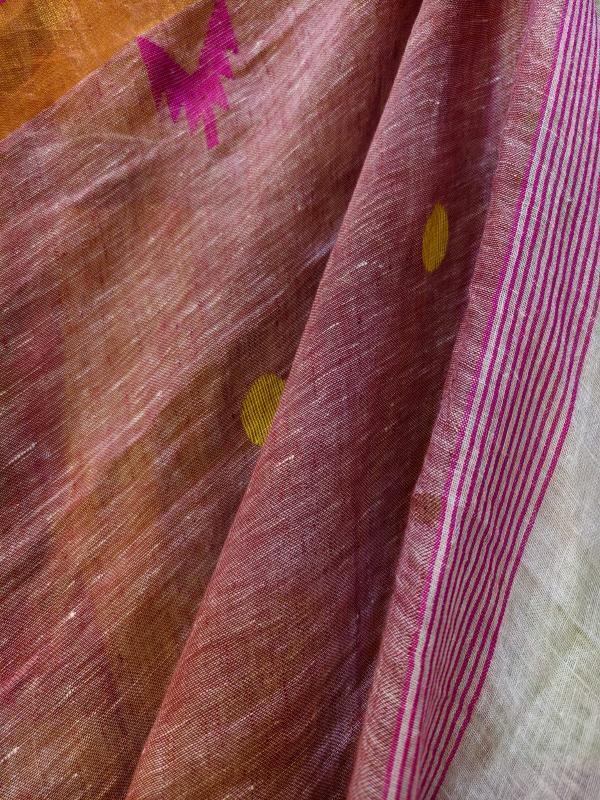 Ramayana Linen Jamdani Saree