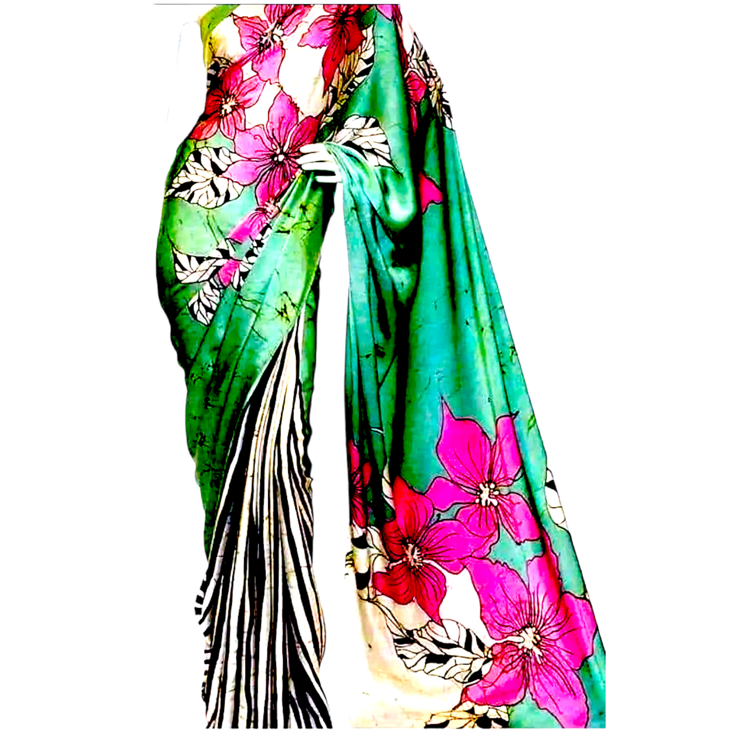 Batik silk saree