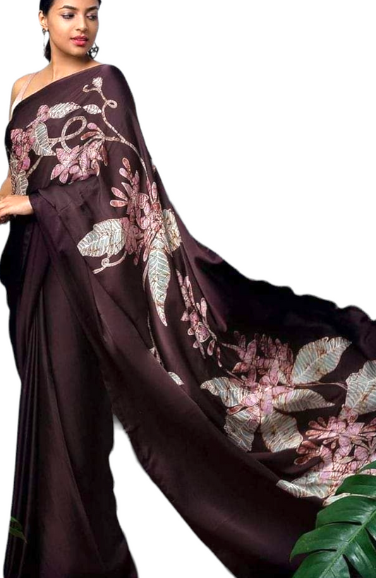 Batik silk saree