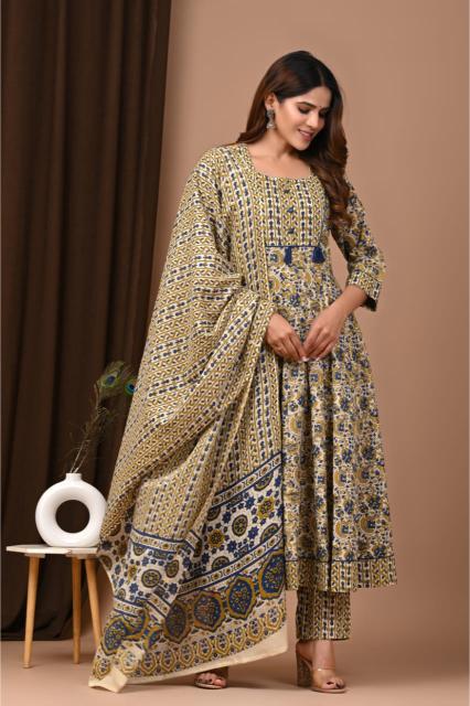 Beige Anarkali Suits