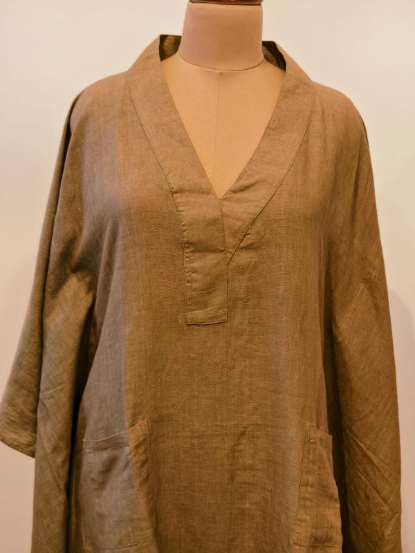 Beige Linen Kaftan