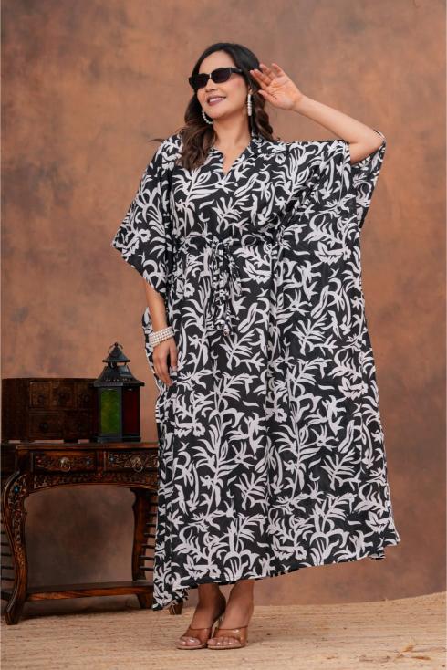 Floral Mul mul cotton Kaftan