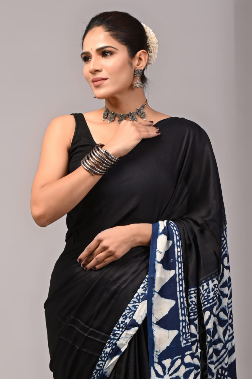 Black Modal Silk saree, Modal Silk Sarees, Abstract Sarees, National dye Sarees, Sarees for women, Summer Sarees, Saree, Online Saree, office wear Saree, Ranga Chakra