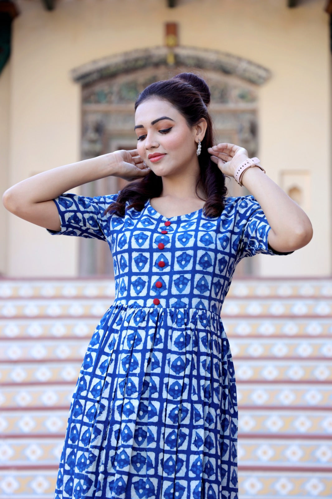 Indigo Cotton dress