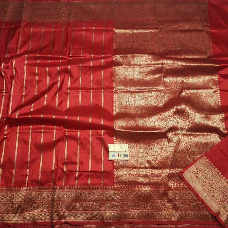 Bridal Red Banarasi SIlk saree