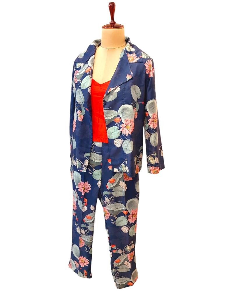 co ord sets women, linen co ord set, silk co ord set,printed coat set for ladies, coat set for women, trousers casual coord set for women