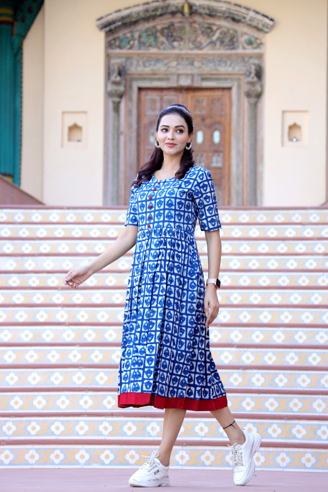 Indigo Cotton dress