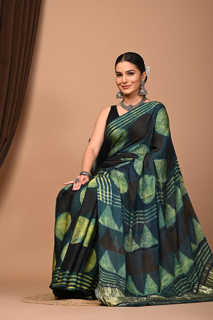 Designer vegan silk saree