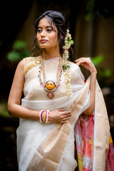 Terracotta Durga Face Necklace