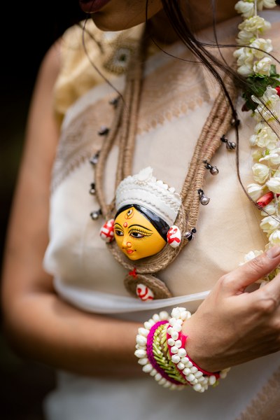 Terracotta Durga Face Necklace