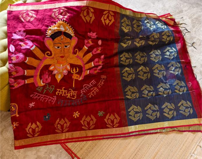 Durga Embroidered Saree