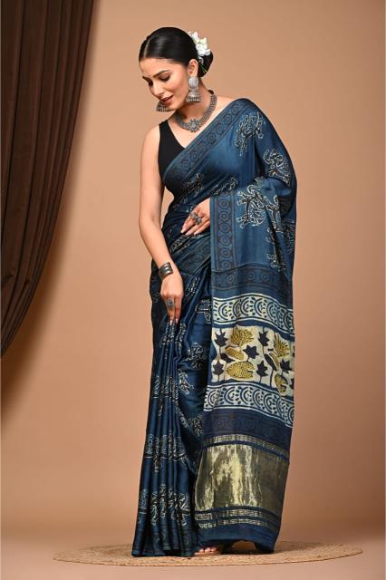 Ecoprinted saree