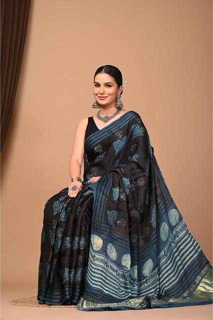 Eco prints Silk saree