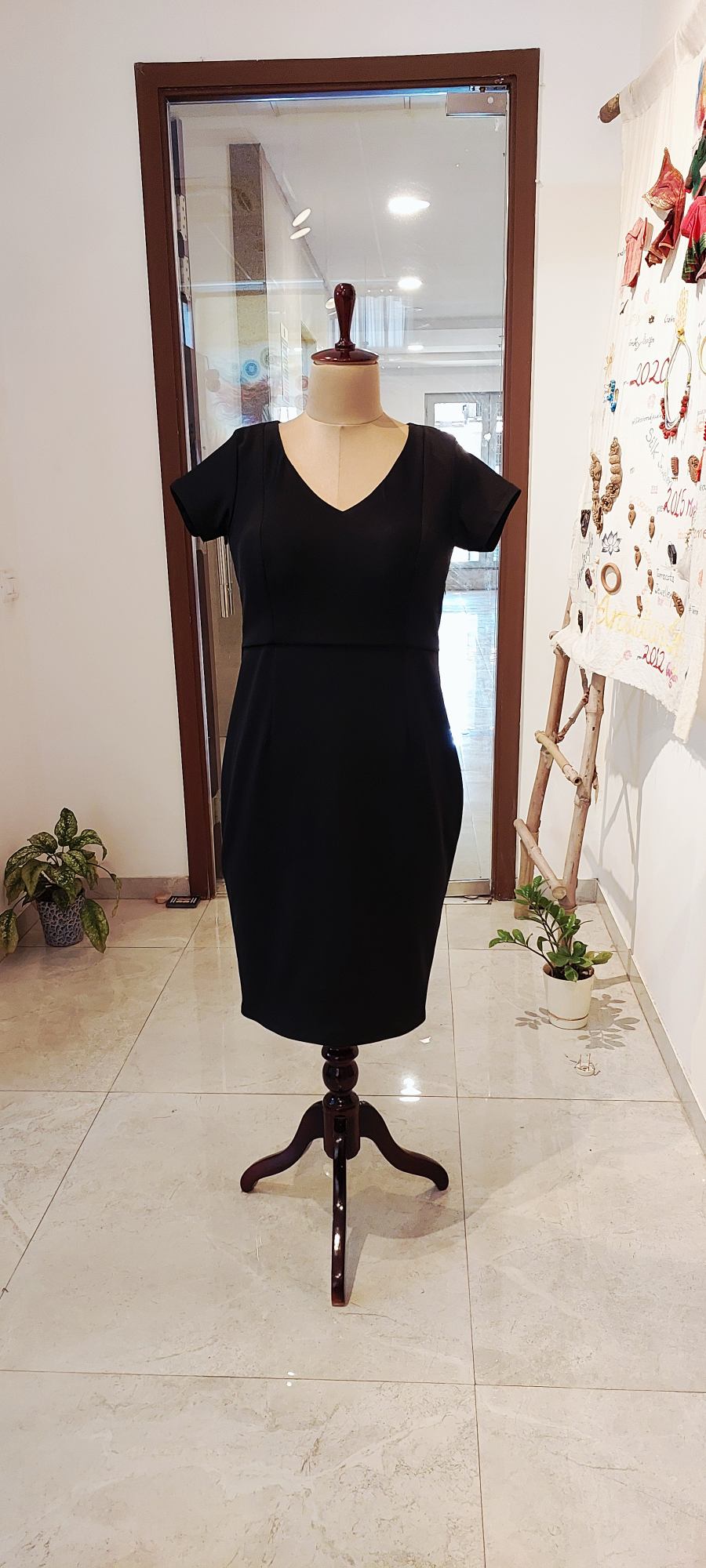 The 24/7 Power Dress | Ultra-Stretch Tailored Formal Black Sheath Dress
