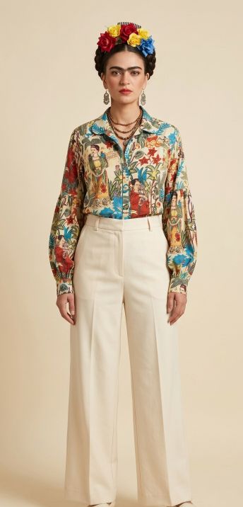 The Frida Wearable Art Cotton Shirt