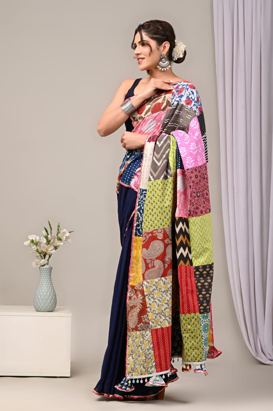 Funky cotton saree