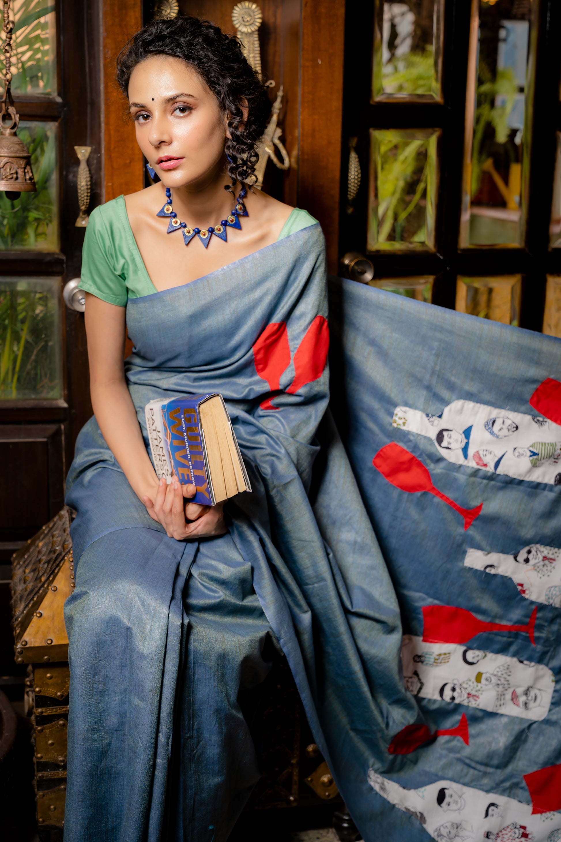 Applique sarees