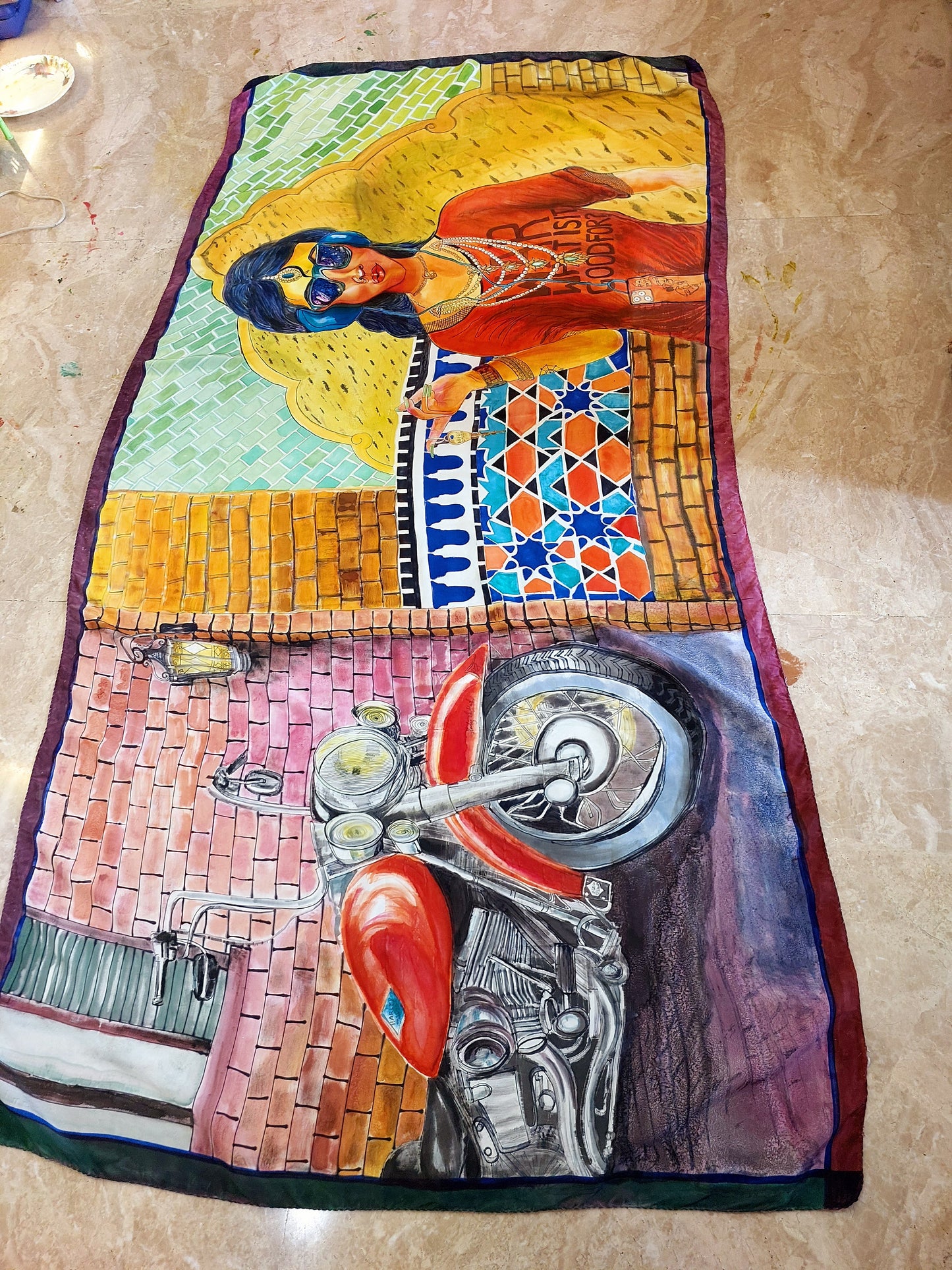 Hand painted Scarf