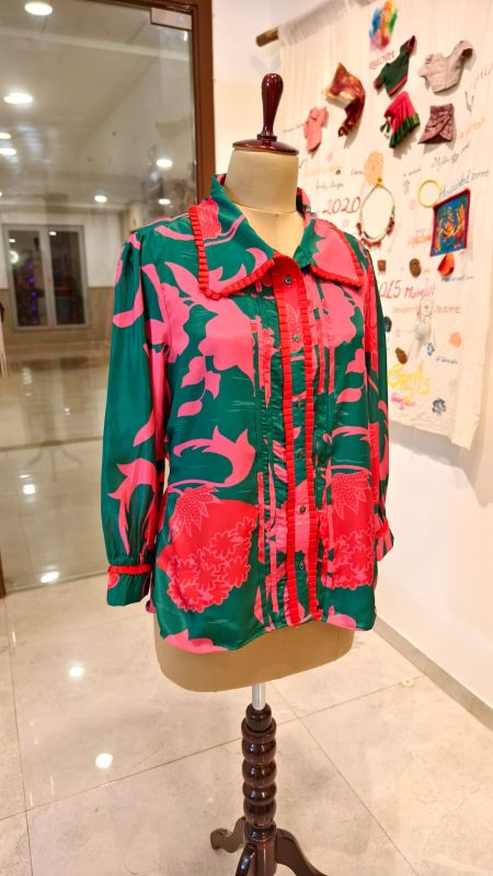 Botanical Radiance Vegan Silk Shirt Tunic | Luxury Resort Wear