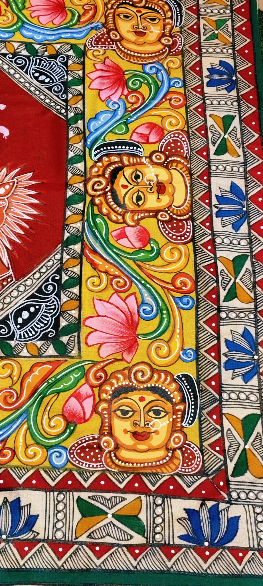 Handpainted saree