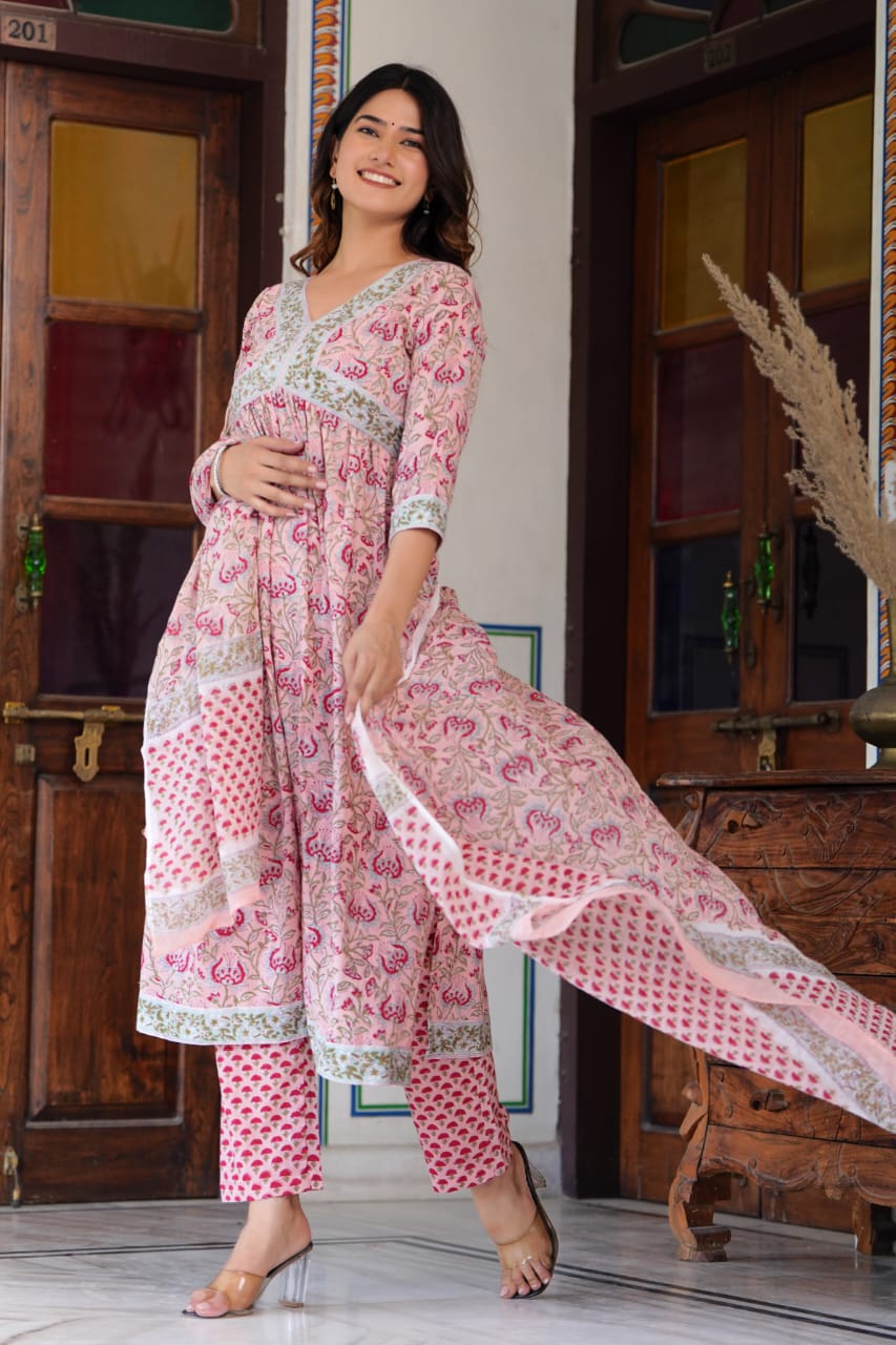 Pastel Cotton suits floral printed