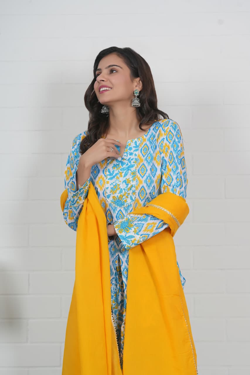 Navratri Mul Cotton floral Comfort Fit Lehenga Set