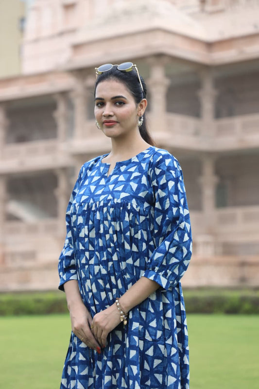 Quirky Summer Dress with shield prints