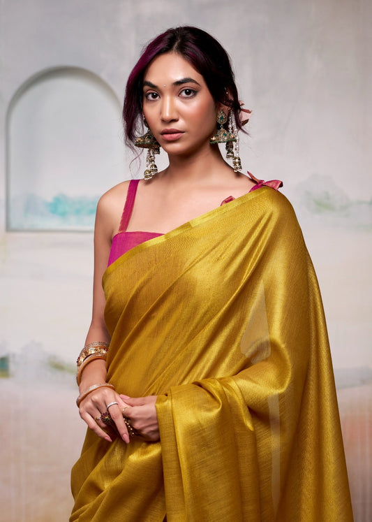 Golden Tissue Silk Saree