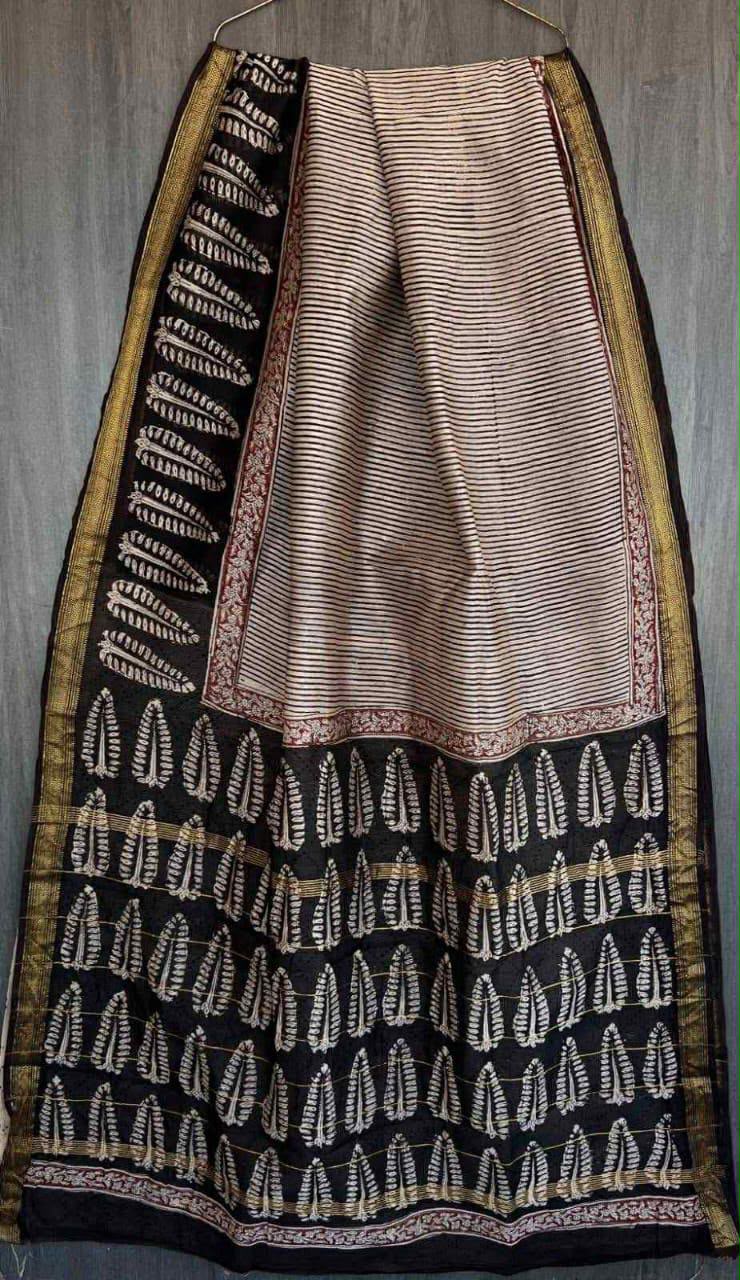 Striped Maheshwari Silk saree