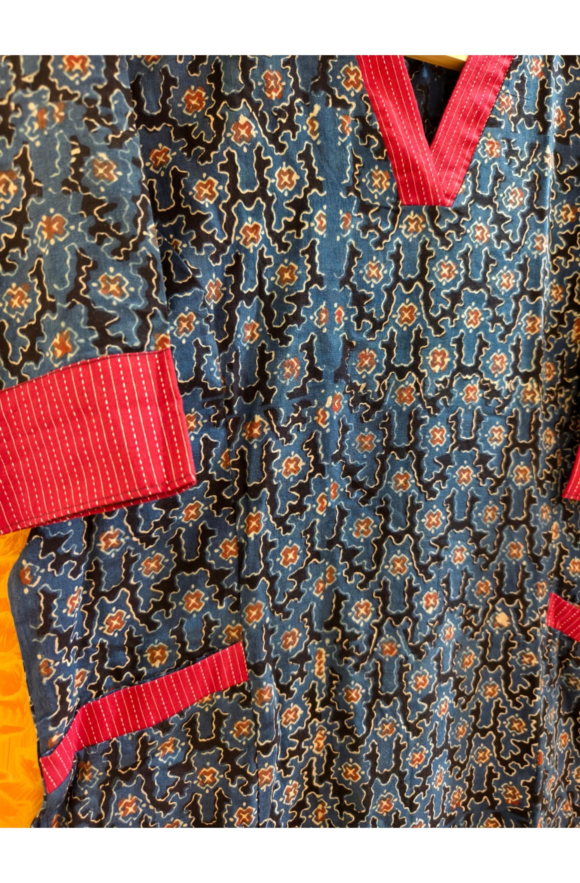 Indigo Ajrakh Kurti 