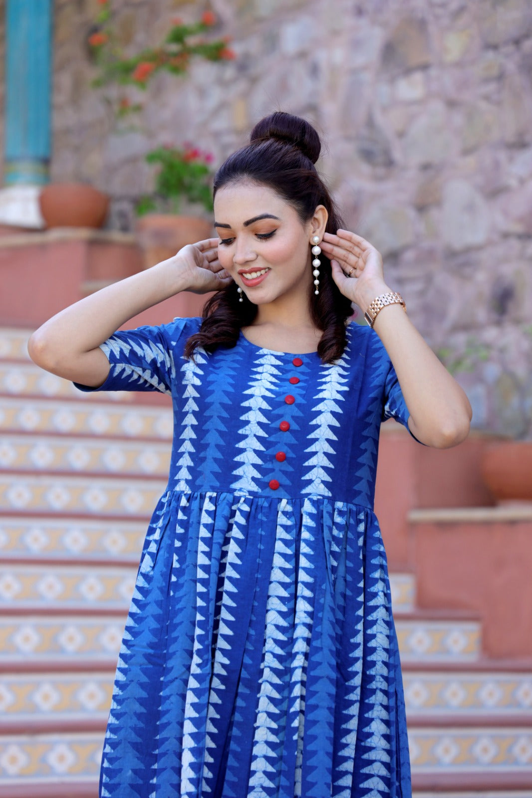 Indigo Cotton dress