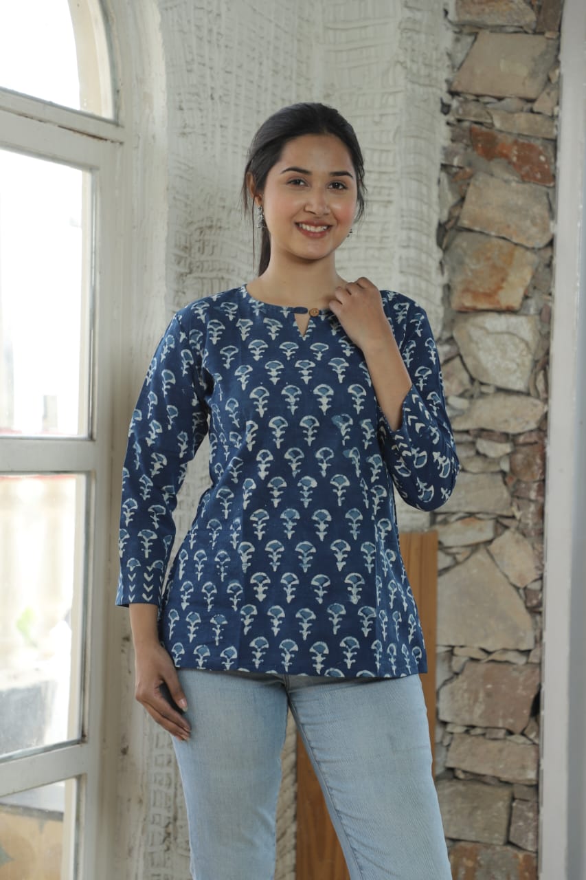 Mul Cotton Tops Indigo