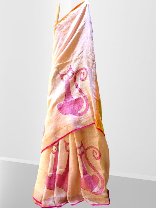 Jamdani Linen Saree