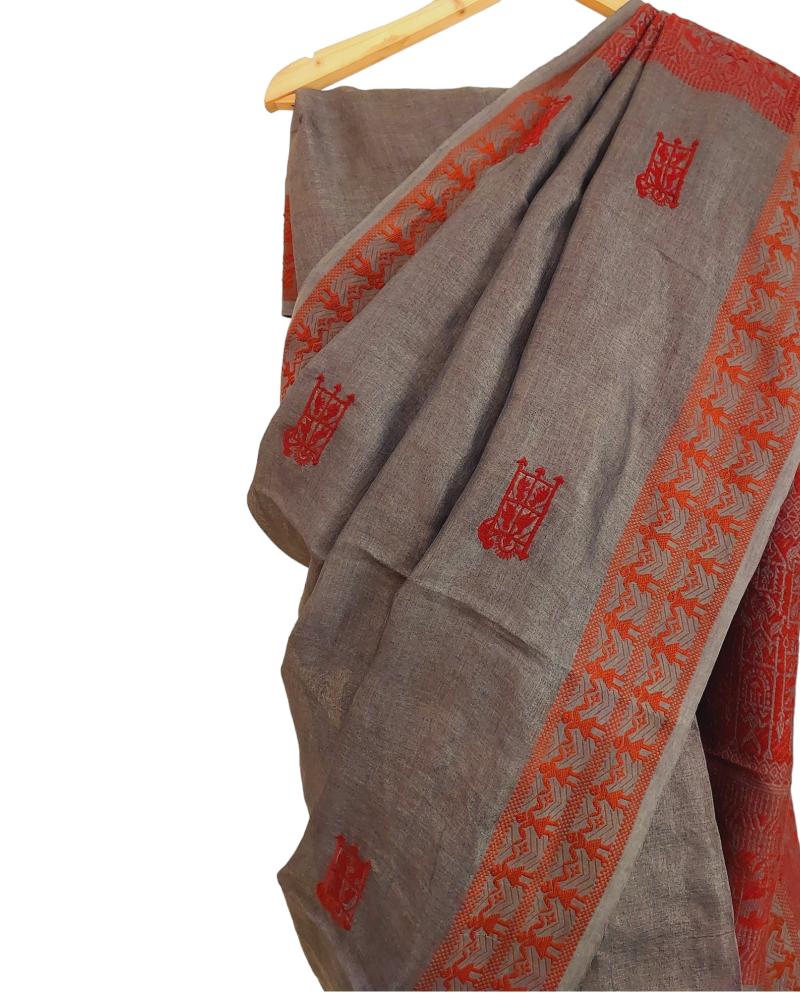 Kosa Silk saree Handwoven 