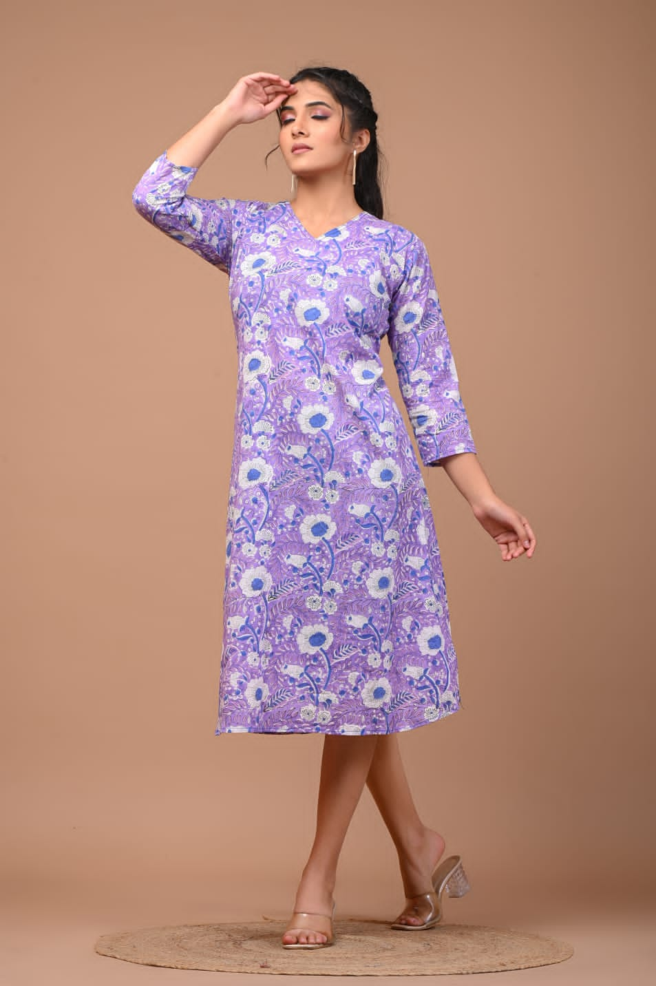 Lavender cotton Dress