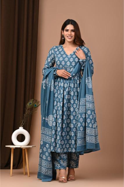 Midnight Blue Anarkali Suit