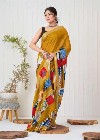 Mustard sarees