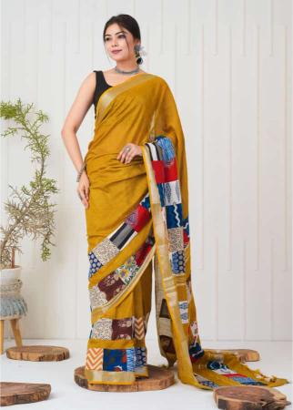 Mustard saree