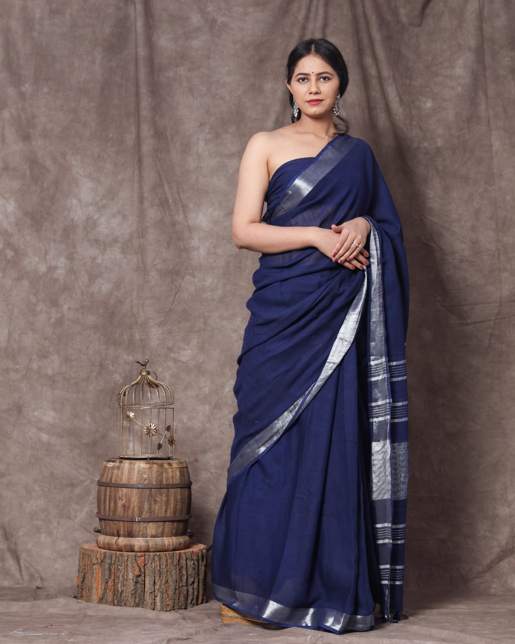 Navy blue Saree