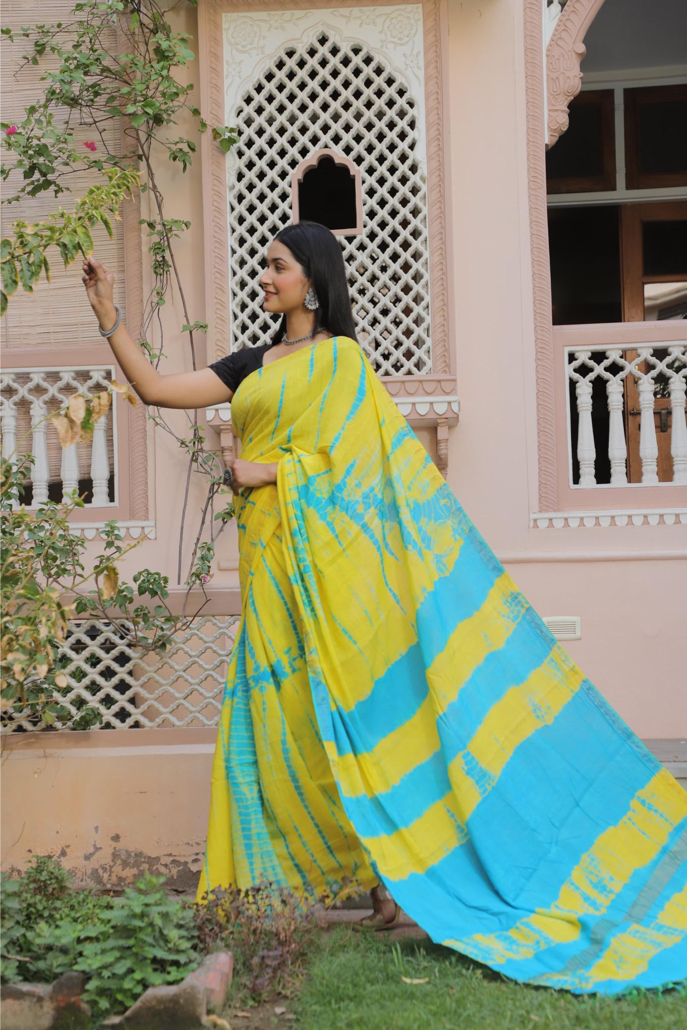 Neon cotton sarees