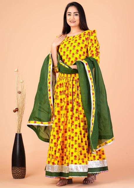 Neon Yellow Ethnic Dress 