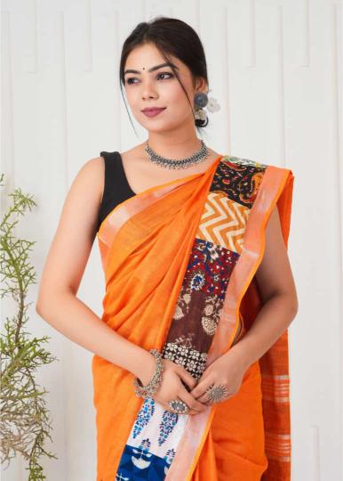 Orange Saree