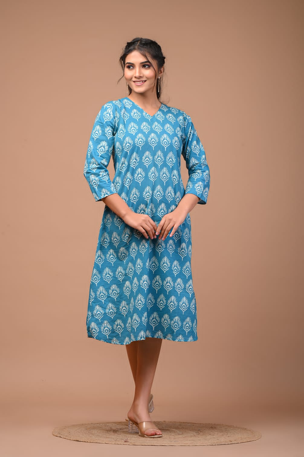 Sky Blue mul Cotton dress